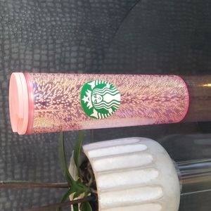 Pink starbucks bubble water cup 16oz